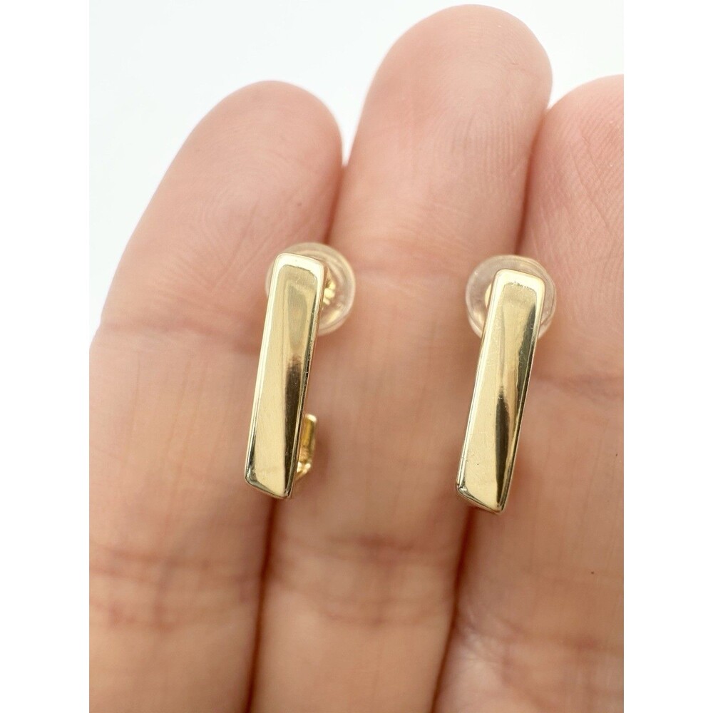 14k Gold Plated Open Square Hoop Earrings